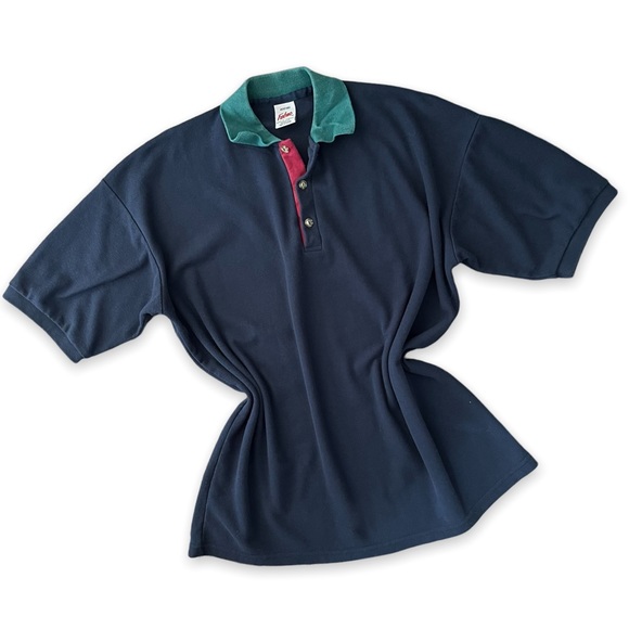 Vintage Other - Vintage Navy Blue Polo Tee Shirt